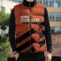 Cibao Dominican Republic Football Custom Sleeveless Puffer Jacket Vamos La Bestia Naranja - Wonder Print Shop