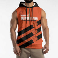 Cibao Dominican Republic Football Custom Sleeveless Zip Hoodie Vamos La Bestia Naranja - Wonder Print Shop