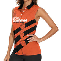 Cibao Dominican Republic Football Custom Women Sleeveless Polo Shirt Vamos La Bestia Naranja - Wonder Print Shop