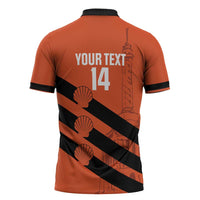 Cibao Dominican Republic Football Custom Zipper Polo Shirt Vamos La Bestia Naranja - Wonder Print Shop