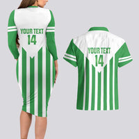Weymouth Barbados Football Custom Couples Matching Long Sleeve Bodycon Dress and Hawaiian Shirt Come On Wales - Wonder Print Shop