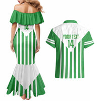 Weymouth Barbados Football Custom Couples Matching Mermaid Dress and Hawaiian Shirt Come On Wales - Wonder Print Shop