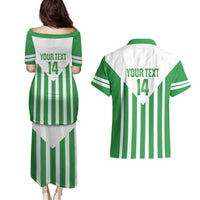 Weymouth Barbados Football Custom Couples Matching Puletasi and Hawaiian Shirt Come On Wales - Wonder Print Shop