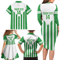 Weymouth Barbados Football Custom Family Matching Long Sleeve Bodycon Dress and Hawaiian Shirt Come On Wales - Wonder Print Shop