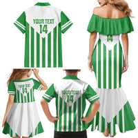 Weymouth Barbados Football Custom Family Matching Mermaid Dress and Hawaiian Shirt Come On Wales - Wonder Print Shop