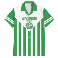 Weymouth Barbados Football Custom Family Matching Off The Shoulder Long Sleeve Dress and Hawaiian Shirt Come On Wales - Wonder Print Shop