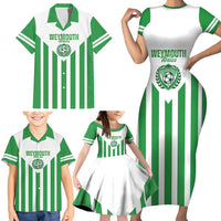 Weymouth Barbados Football Custom Family Matching Short Sleeve Bodycon Dress and Hawaiian Shirt Come On Wales - Wonder Print Shop