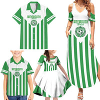 Weymouth Barbados Football Custom Family Matching Summer Maxi Dress and Hawaiian Shirt Come On Wales - Wonder Print Shop