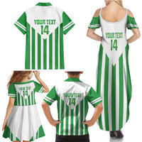 Weymouth Barbados Football Custom Family Matching Summer Maxi Dress and Hawaiian Shirt Come On Wales - Wonder Print Shop