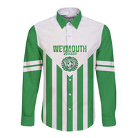 Weymouth Barbados Football Custom Long Sleeve Button Shirt Come On Wales - Wonder Print Shop