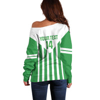 Weymouth Barbados Football Custom Off Shoulder Sweater Come On Wales - Wonder Print Shop
