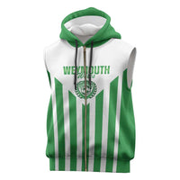 Weymouth Barbados Football Custom Sleeveless Zip Hoodie Come On Wales - Wonder Print Shop