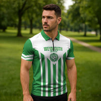 Weymouth Barbados Football Custom Zipper Polo Shirt Come On Wales - Wonder Print Shop