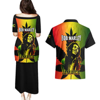 Jamaica Legend Bob Couples Matching Puletasi Dress and Hawaiian Shirt The King Of Reggae - Wonder Print Shop