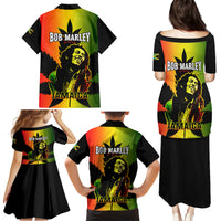 Jamaica Legend Bob Family Matching Puletasi Dress and Hawaiian Shirt The King Of Reggae - Wonder Print Shop