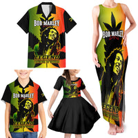 Jamaica Legend Bob Family Matching Tank Maxi Dress and Hawaiian Shirt The King Of Reggae - Wonder Print Shop