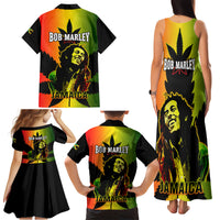 Jamaica Legend Bob Family Matching Tank Maxi Dress and Hawaiian Shirt The King Of Reggae - Wonder Print Shop