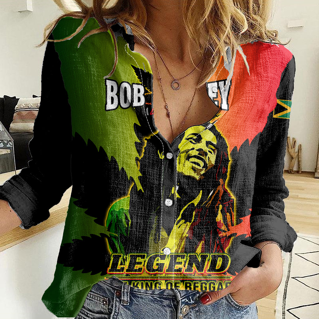 jamaica-bob-marley-women-casual-shirt-the-king-of-reggae