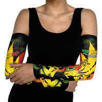 Jamaica Legend Bob Arm Sleeves Lion With Cannabis Leaf Pattern - Wonder Print Shop