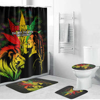 Jamaica Legend Bob Bathroom Set Lion With Cannabis Leaf Pattern - Wonder Print Shop