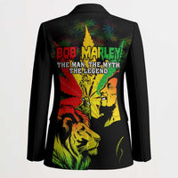 Jamaica Legend Bob Blazer Lion With Cannabis Leaf Pattern - Wonder Print Shop