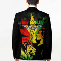 Jamaica Legend Bob Blazer Lion With Cannabis Leaf Pattern - Wonder Print Shop