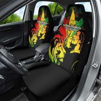 Jamaica Legend Bob Car Seat Cover Lion With Cannabis Leaf Pattern - Wonder Print Shop