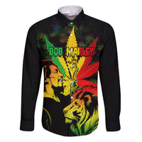 Jamaica Legend Bob Family Matching Puletasi Dress and Hawaiian Shirt Lion With Cannabis Leaf Pattern LT14