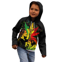 Jamaica Legend Bob Kid Hoodie Lion With Cannabis Leaf Pattern LT14