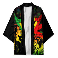 Jamaica Legend Bob Kimono Lion With Cannabis Leaf Pattern - Wonder Print Shop