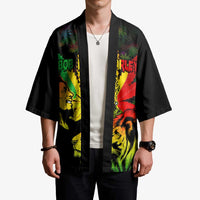 Jamaica Legend Bob Kimono Lion With Cannabis Leaf Pattern - Wonder Print Shop