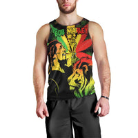Jamaica Legend Bob Men Tank Top Lion With Cannabis Leaf Pattern LT14