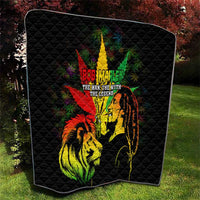 Jamaica Legend Bob Quilt Lion With Cannabis Leaf Pattern - Wonder Print Shop