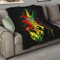 Jamaica Legend Bob Quilt Lion With Cannabis Leaf Pattern - Wonder Print Shop