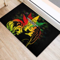 Jamaica Legend Bob Rubber Doormat Lion With Cannabis Leaf Pattern - Wonder Print Shop