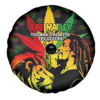 Jamaica Legend Bob Spare Tire Cover Lion With Cannabis Leaf Pattern - Wonder Print Shop