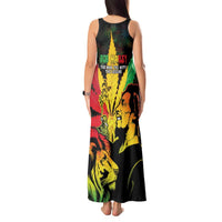 Jamaica Legend Bob Tank Maxi Dress Lion With Cannabis Leaf Pattern LT14