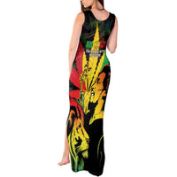 Jamaica Legend Bob Tank Maxi Dress Lion With Cannabis Leaf Pattern LT14