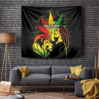 Jamaica Legend Bob Tapestry Lion With Cannabis Leaf Pattern - Wonder Print Shop