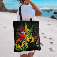 Jamaica Legend Bob Tote Bag Lion With Cannabis Leaf Pattern - Wonder Print Shop