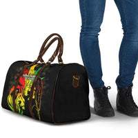 Jamaica Legend Bob Travel Bag Lion With Cannabis Leaf Pattern - Wonder Print Shop
