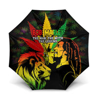 Jamaica Legend Bob Umbrella Lion With Cannabis Leaf Pattern - Wonder Print Shop