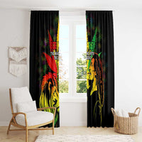 Jamaica Legend Bob Window Curtain Lion With Cannabis Leaf Pattern - Wonder Print Shop