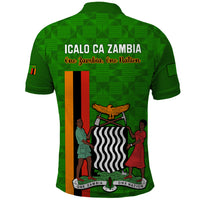 Zambia Independence Day Polo Shirt Happy 59th Anniversary Kente Pattern - Wonder Print Shop