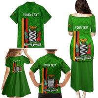 Personalised Zambia Independence Day Family Matching Puletasi Dress and Hawaiian Shirt Happy 59th Anniversary Kente Pattern - Wonder Print Shop