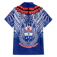 Custom Samoa Rugby Kid Hawaiian Shirt 2023 Go Manu Samoa With Ula Fala Style - Wonder Print Shop