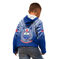 Custom Samoa Rugby Kid Hoodie 2023 Go Manu Samoa With Ula Fala Style - Wonder Print Shop