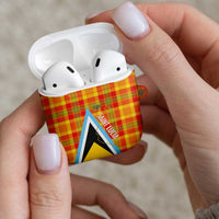 Saint Lucia Creole Day AirPods Case Bon Fete Jounen Kweyol Madras Pattern - Wonder Print Shop