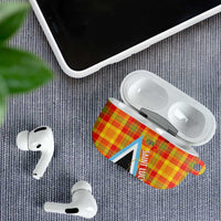 Saint Lucia Creole Day AirPods Case Bon Fete Jounen Kweyol Madras Pattern - Wonder Print Shop