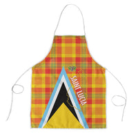 Saint Lucia Creole Day Apron Bon Fete Jounen Kweyol Madras Pattern - Wonder Print Shop